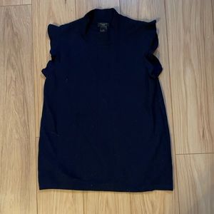 Navy Blue Knit Tank Blouse TBD B